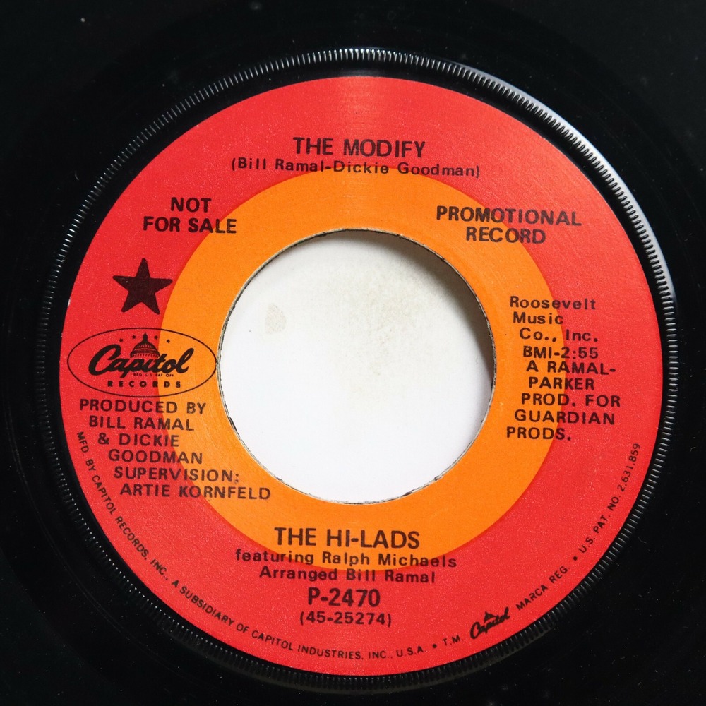 THE HI-LADS - THE MODIFY / LIVE A LITTLE - SOUL 45 *PROMO*